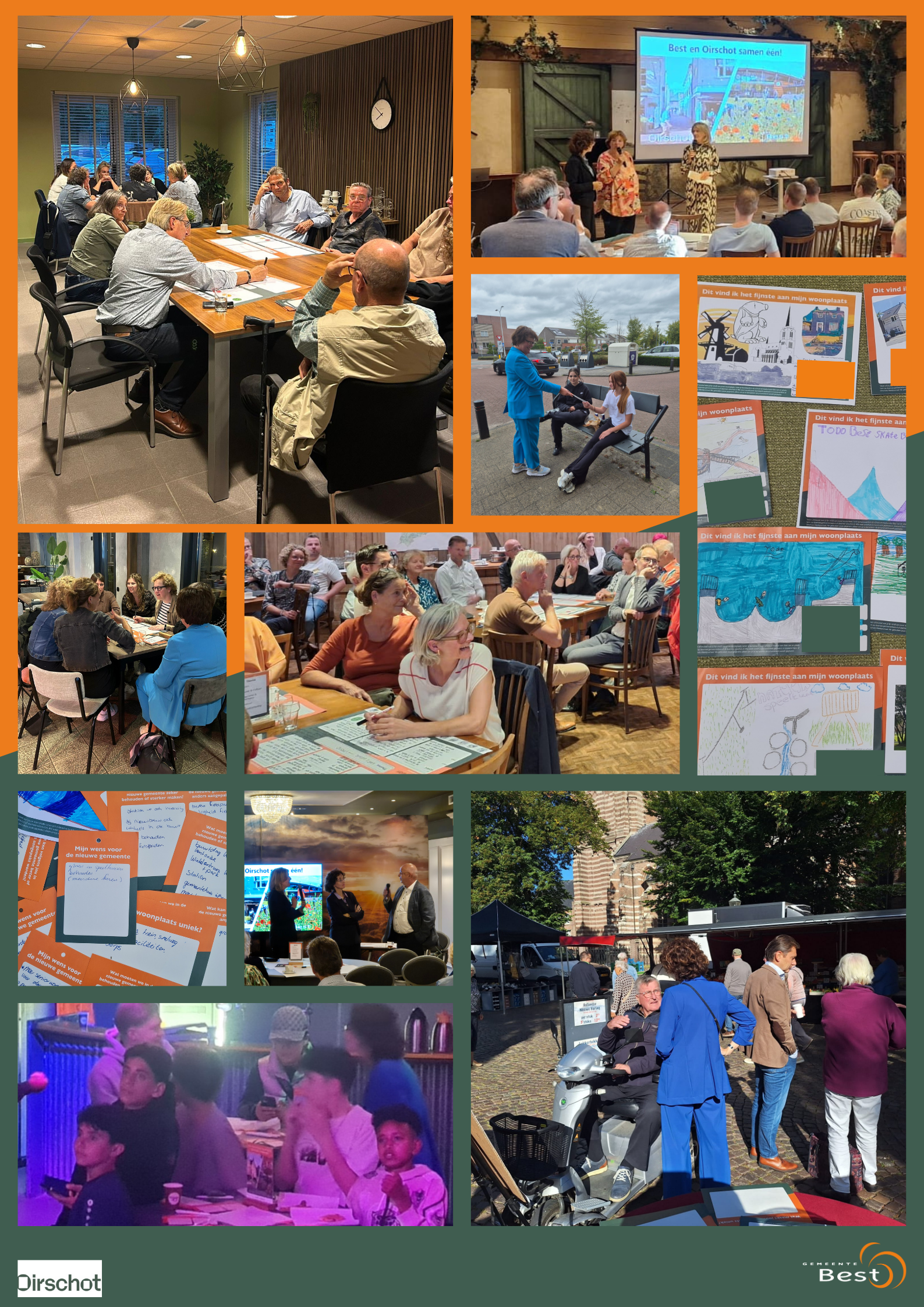 Een collage van alle themabijeenkomsten in Best en Oirschot. 